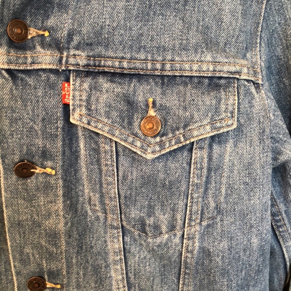 Levi’s M’s Vintage 80’s 2 pocket Trucker Denim Jacket ~ size 38 reg (75505 0211) - Picture 2 of 10